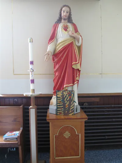 Sacred heart statue.
