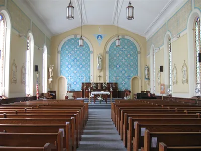 Interior of church.