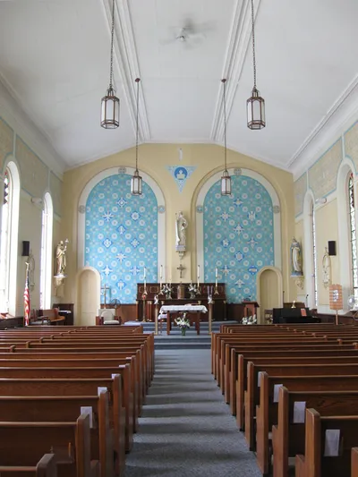 Interior of church.