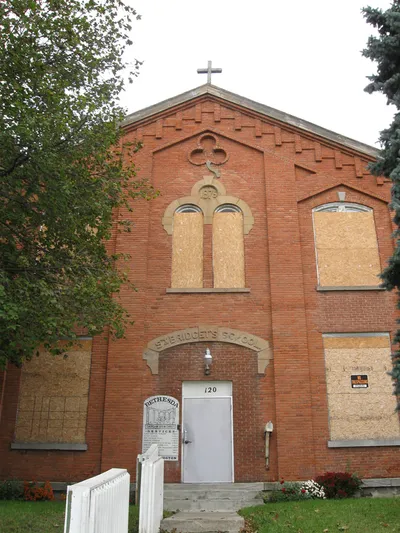 Former school, after fire.