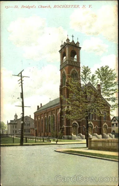 Exterior of church, early 1900s. Source: CardCow