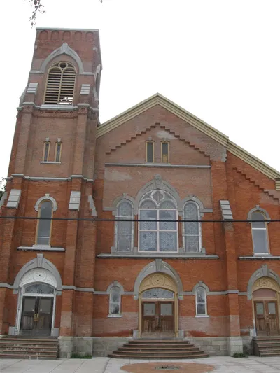 Front of the church.