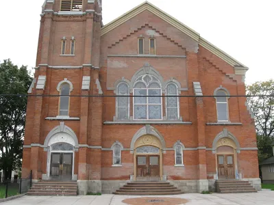 Front of the church.