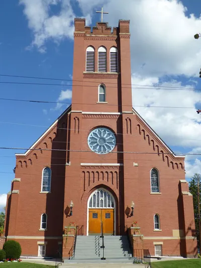 Front of the church.