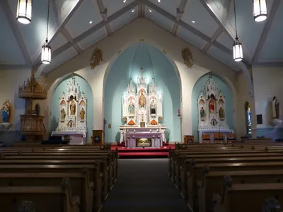 Front of the church.