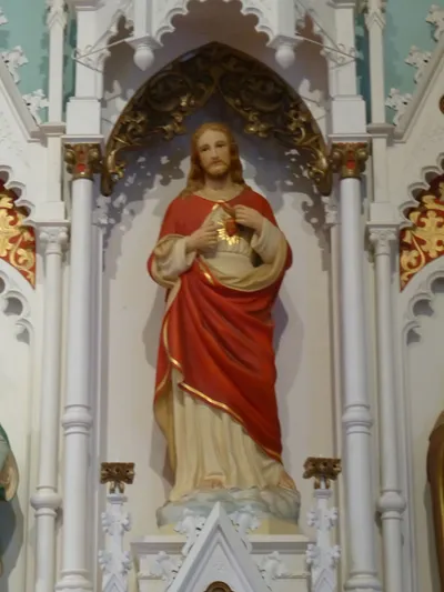 Sacred heart statue.