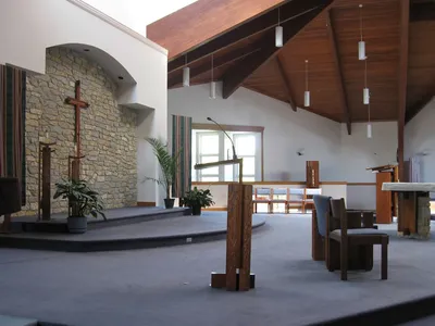 Sanctuary seen from left.