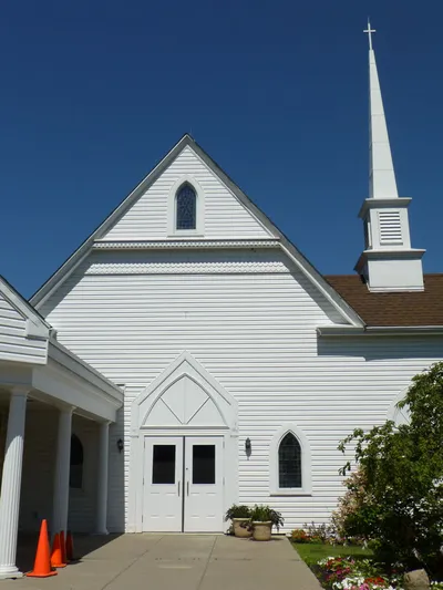 Front of chapel.