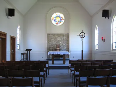 Interior of the chapel, which was once the church.