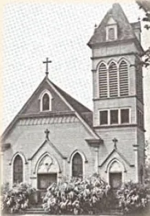 Original church, 1905. Source: One Hundred Years of Growth and Grace, Centennial Year 1902-2002