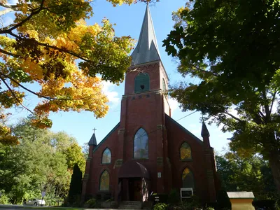 Front of the church.