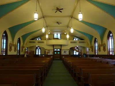 Back of the church.
