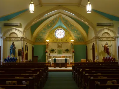 Front of the church.