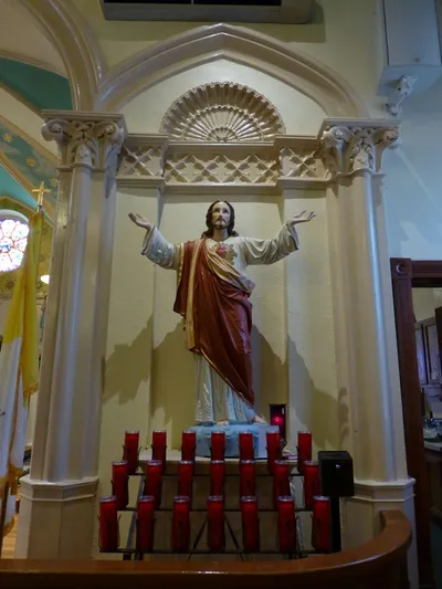 Sacred Heart statue.