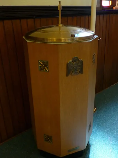 Baptismal font.