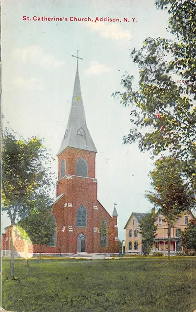 Old postcard of exterior, undated.