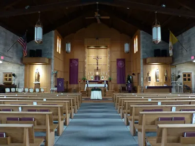 Front of the church.