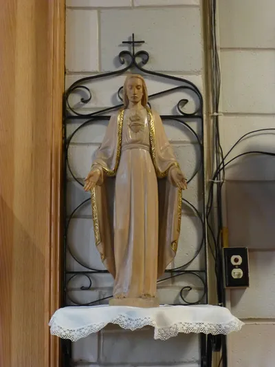 Sacred heart statue.