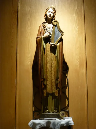 St. Cecilia statue.