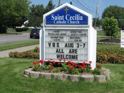 Church sign.