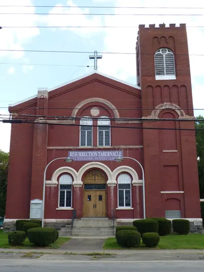 Front of the church.