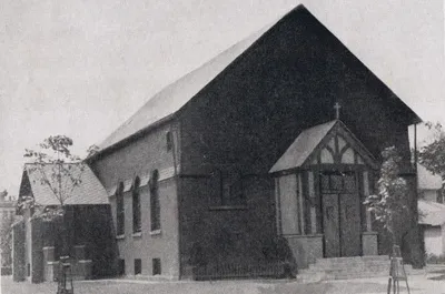 Exterior of former church, 1939. Source: Catholic Courier Golden Jubilee Edition: 1889-1939