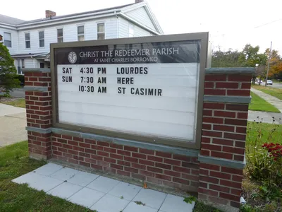 Church sign.