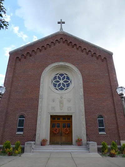 Front of the church.