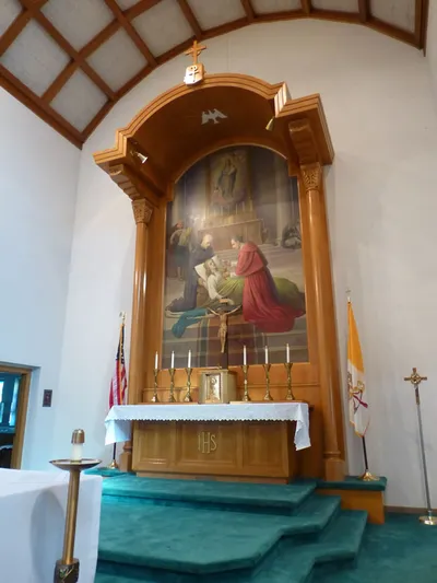 High altar and reredo.