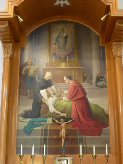 Painting atop high altar.