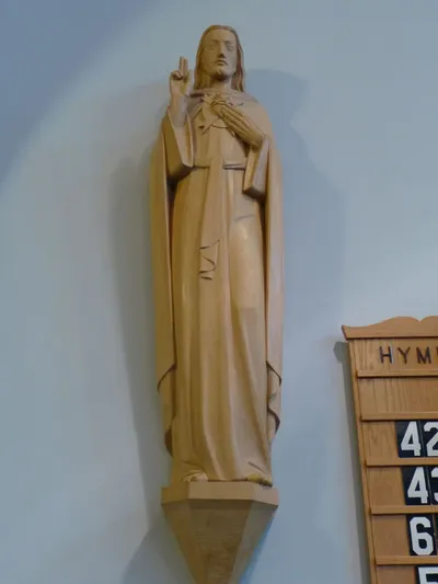 Sacred heart statue.