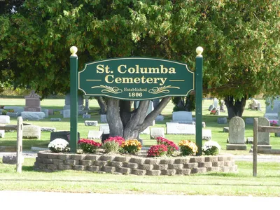 Cemetery sign.