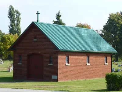 Building seen from angle.