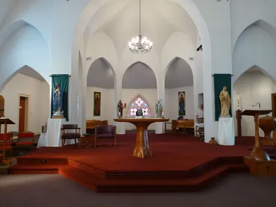 Front of the church.