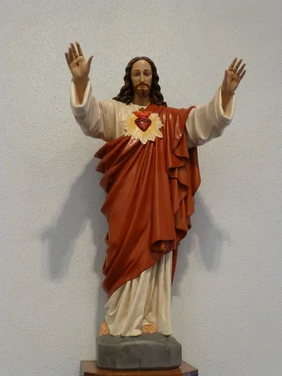 Sacred heart statue.