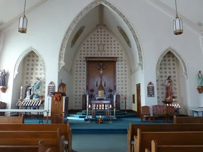 Front of the church.