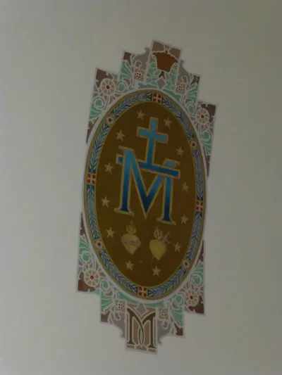 Painting on ceiling of sanctuary.
