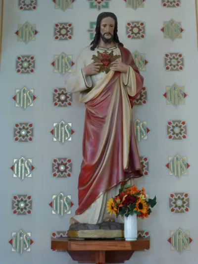 Sacred heart statue.
