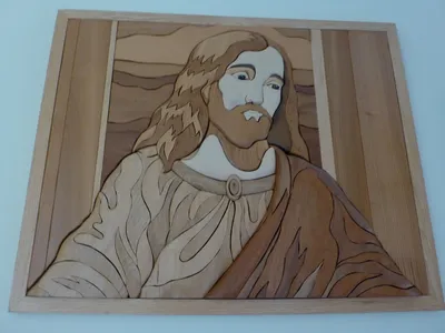 Wood carving of Christ.