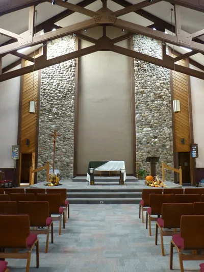 Front of the church.