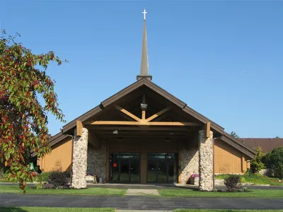 Front of the church.