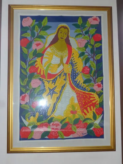 Painting behind altar.