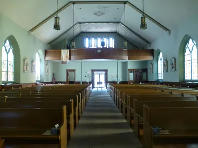 Back of the church.