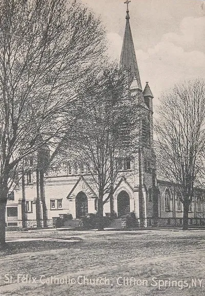 Old postcard of exterior, undated.