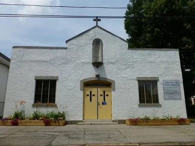 Front of the church.
