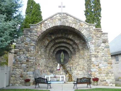 Large outdoor grotto.