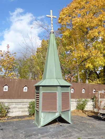 Steeple from former church.