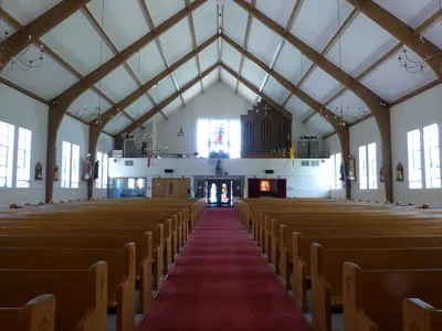 Back of the church.