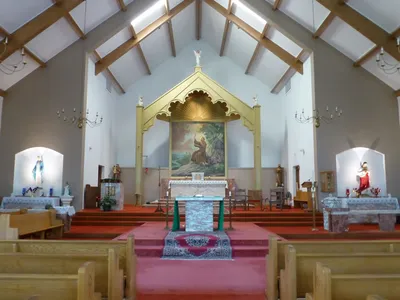 Front of the church.