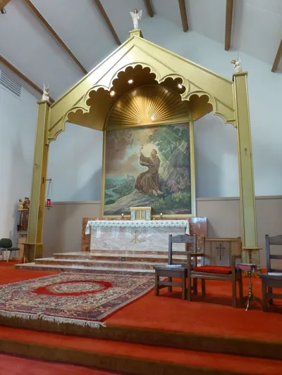 High altar and baldacchino.